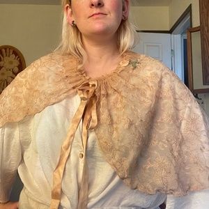 Vintage bridal cape